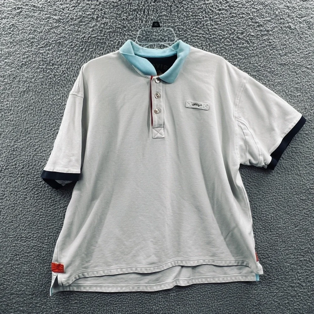 Orvis Men Polo Shirt XXL White Fly Fishing Logo Casual Classic Preppy Minimalist